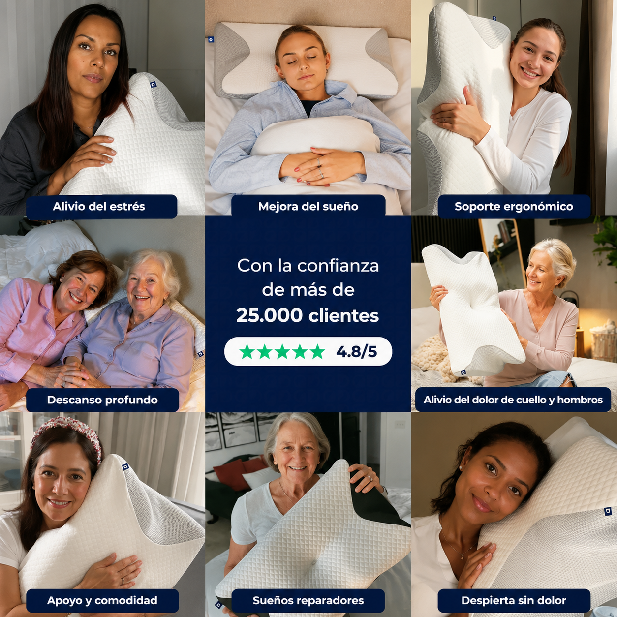 Almohada cervical ergonómica Pro