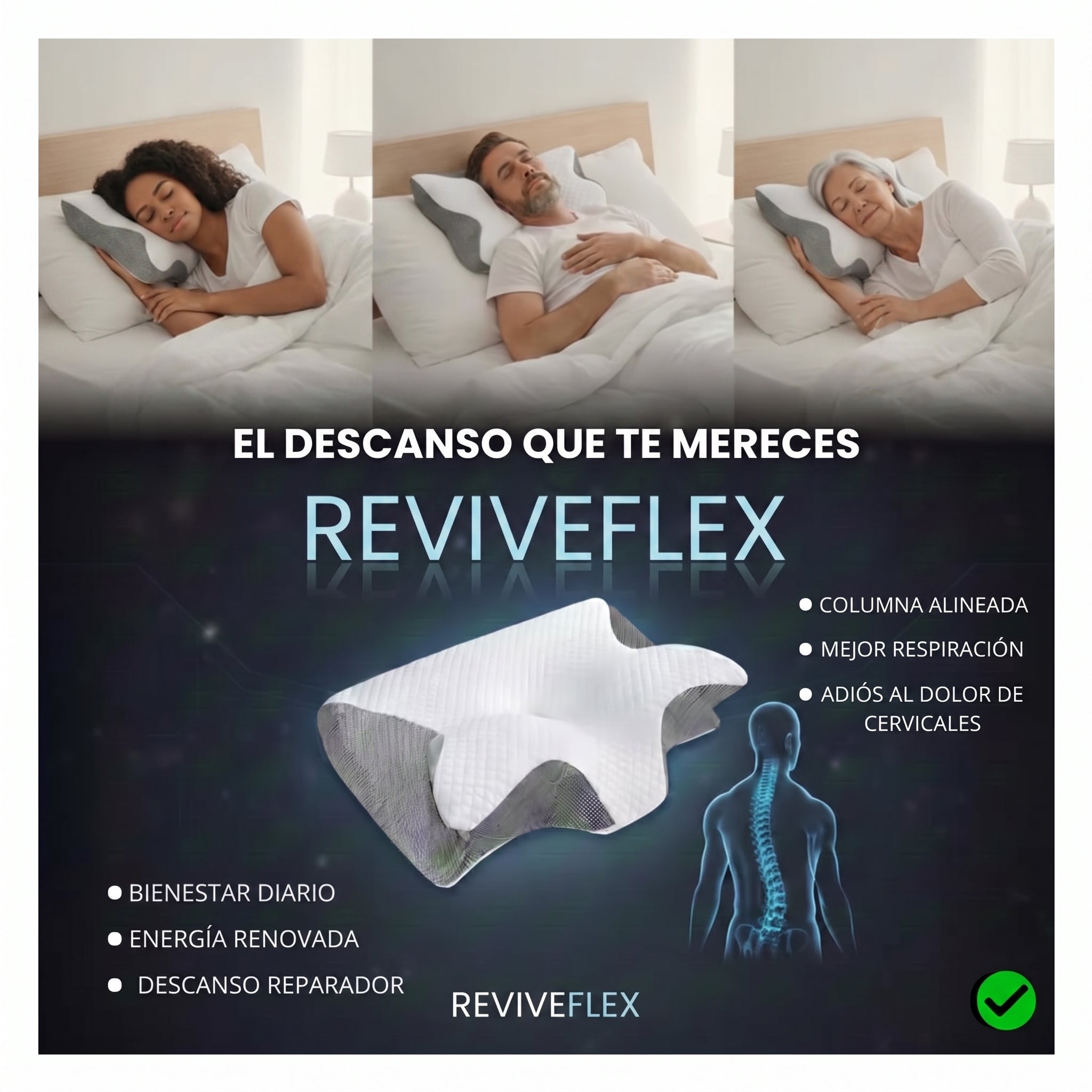 Almohada cervical ergonómica