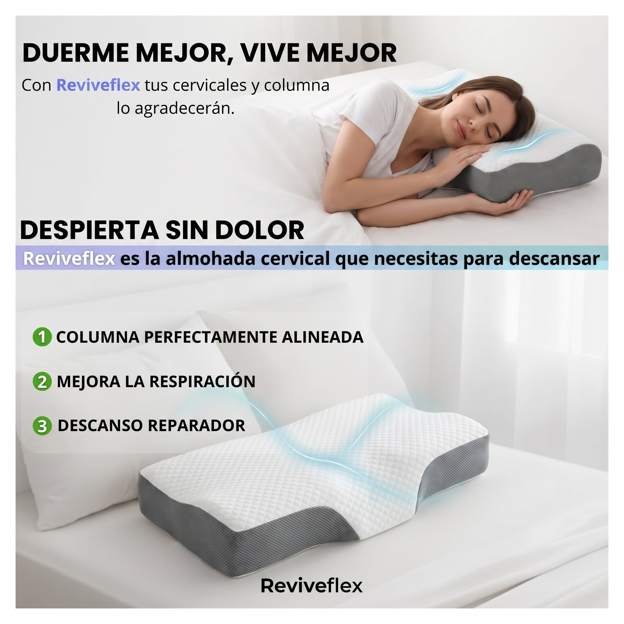 Almohada cervical ergonómica